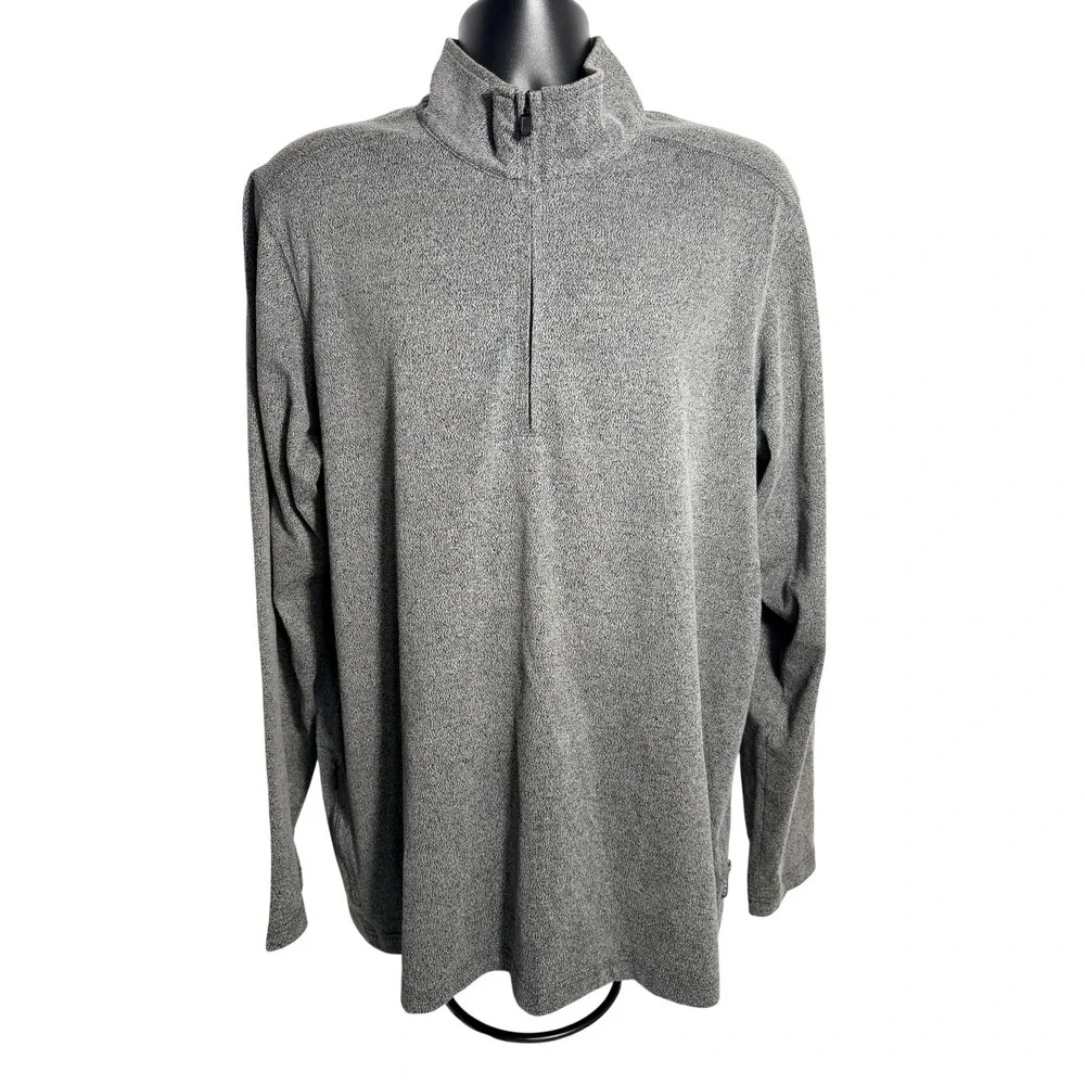 ExOfficio 1/4‎ Zip Pullover Mens XL Gray Long Sleeve Mock Neck Casual Top